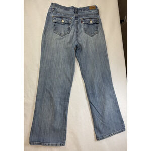 Levi's 512 Perfectly Slimming Bootcut Jeans Light Western Grunge Women's 6 Short